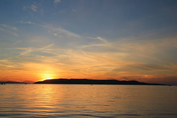 Sonnenuntergang Über Dem Meer Kroatien — Stockfoto