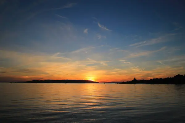 Sonnenuntergang Über Dem Meer Kroatien — Stockfoto