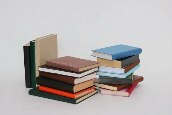 Stack Books White Background — Stock Photo, Image