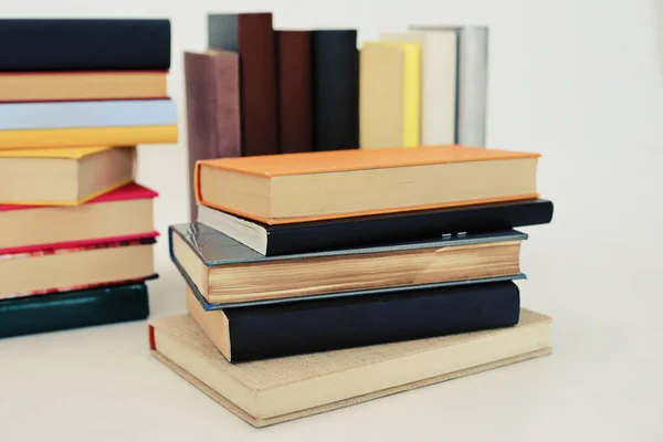 Stack Books White Background — Stock Photo, Image