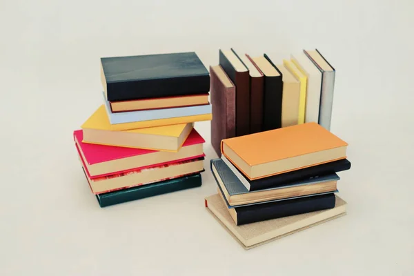 Stack Books White Background — Stock Photo, Image