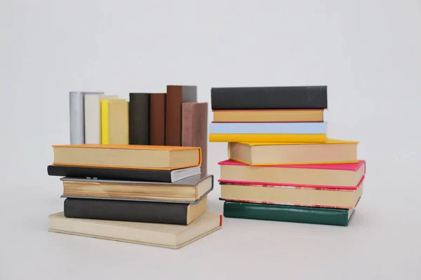 Stack Books White Background — Stock Photo, Image