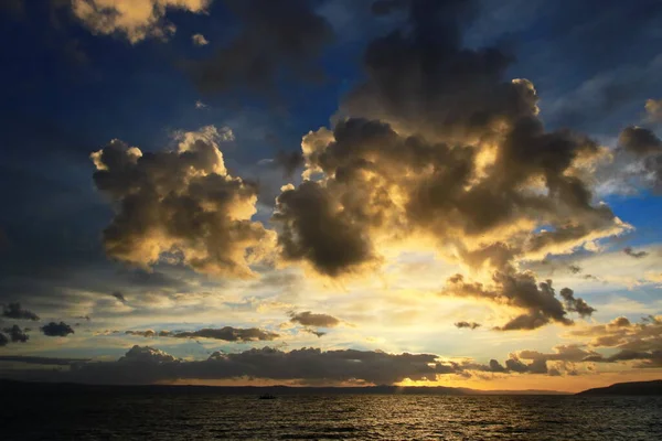 Sunset Adriatic Sea Front Islands Hvar Brac — Stock Photo, Image