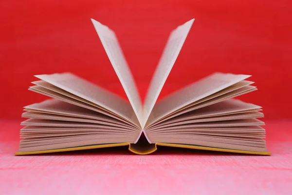 Open Book Red Background Royalty Free Stock Images