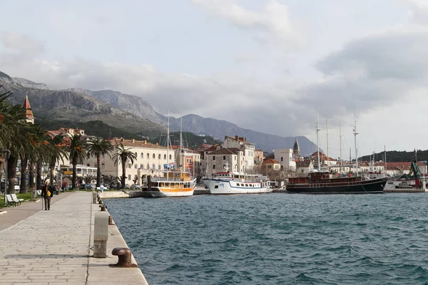 Makarska Horvátország 2021 Kis Turisztikai Város Makarska Horvátországban — Stock Fotó