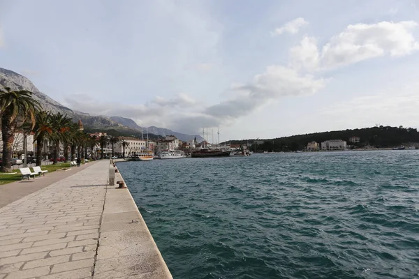 Makarska Horvátország 2021 Kis Turisztikai Város Makarska Horvátországban — Stock Fotó