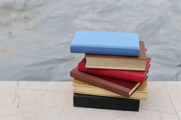 Books Stacked Wall — Stock Photo, Image