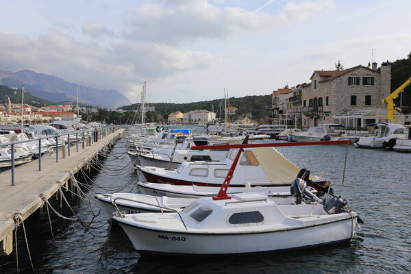 Small tourist town of Makarska in Croatia