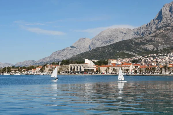 Makarska Croatia 2021 크로아티아 남부의 휴양지와 — 스톡 사진