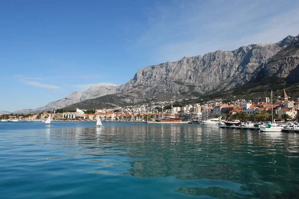 Makarska Croazia 2021 Famosa Località Estiva Città Turistica Nel Sud — Foto Stock