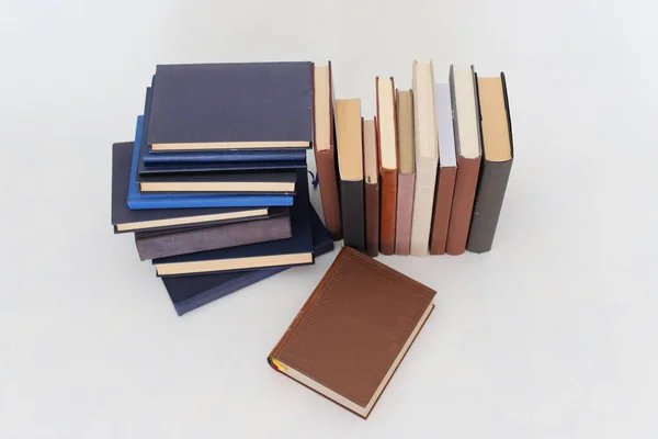 Books White Table — Stock Photo, Image