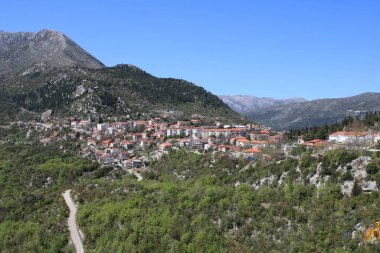 Split, Dalmaçya, Hırvatistan yakınlarındaki Vrgorac Panoraması