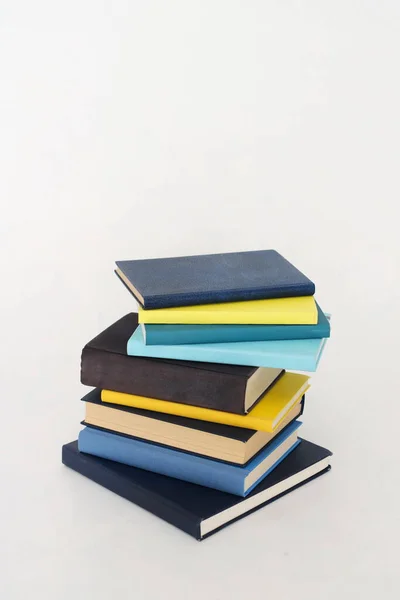 Голубые Книги Белом Фоне — стоковое фото