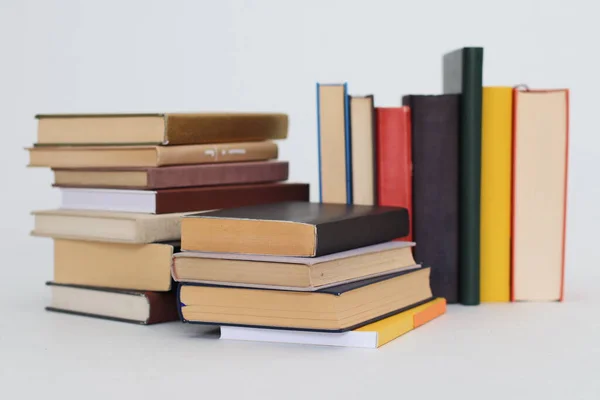 Stack Books White Background — Stock Photo, Image