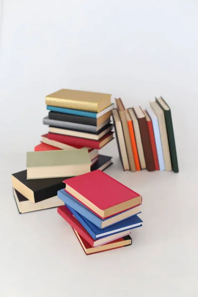 Stack Books White — Stock Photo, Image