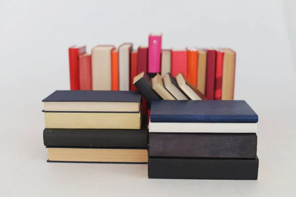 Stack Books White Background — Stock Photo, Image