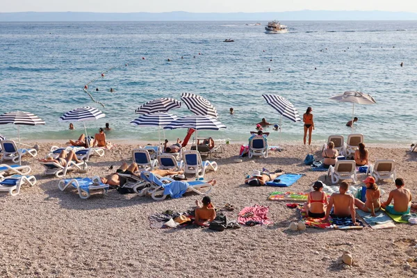 Makarska Croatie 2021 Les Touristes Allemagne Pologne République Tchèque Slovaquie — Photo