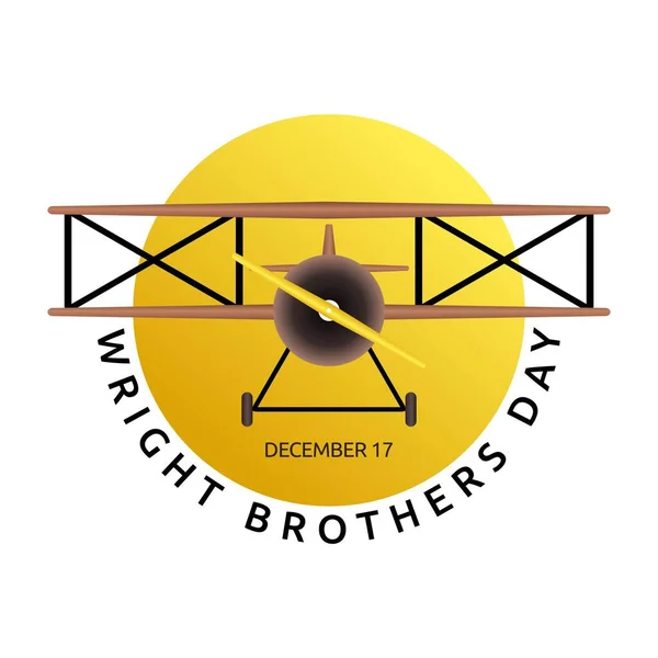 Wright Brothers Day Vector Illustration Inglés Conveniente Para Cartel Bandera — Vector de stock