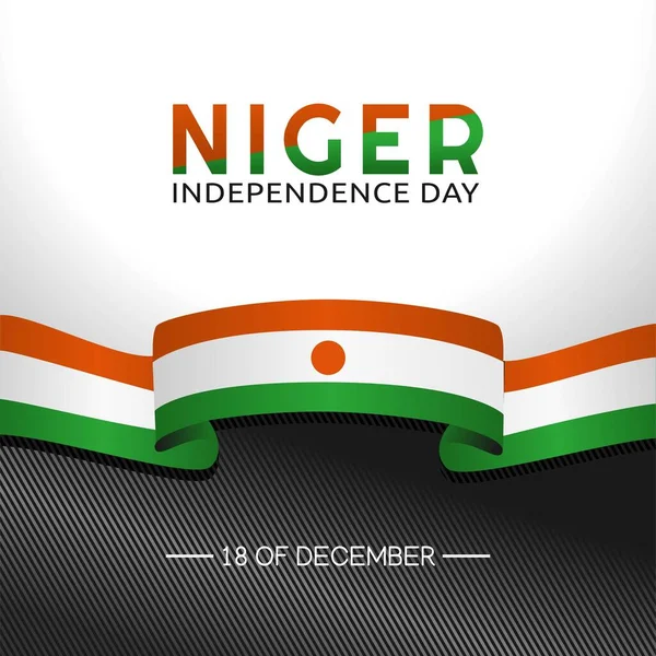 Niger Independence Day Vector Illustration Suitable Greeting Card Poster Banner Stock Illustration