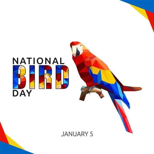 National Bird Day Vector Illustration Inglês Adequado Para Cartaz Cartão — Vetor de Stock