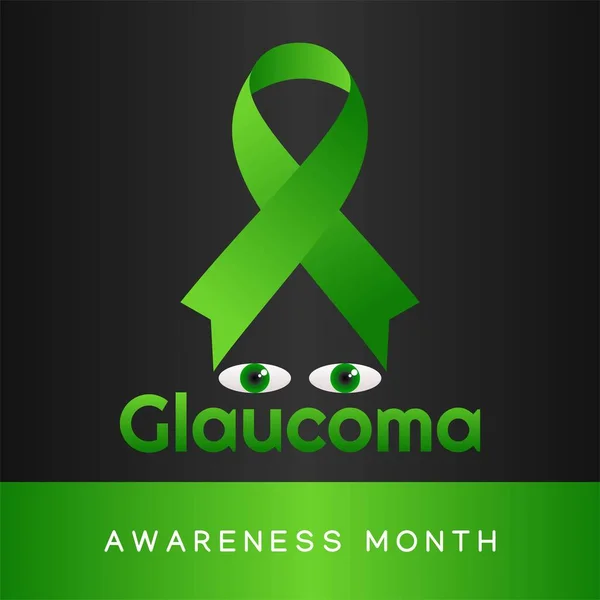 Glaucoma Mes Conciencia Vector Ilustración Conveniente Para Cartel Bandera Tarjeta — Vector de stock