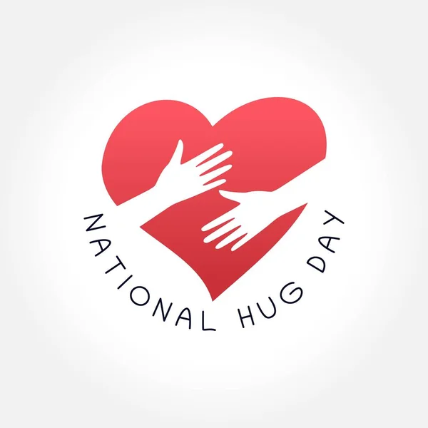 National Hug Day Vector Illustration Geeignet Für Grußkarte Poster Und — Stockvektor