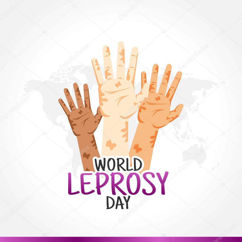 World Leprosy Day Vector Illustration. Suitable for greeting card poster and banner