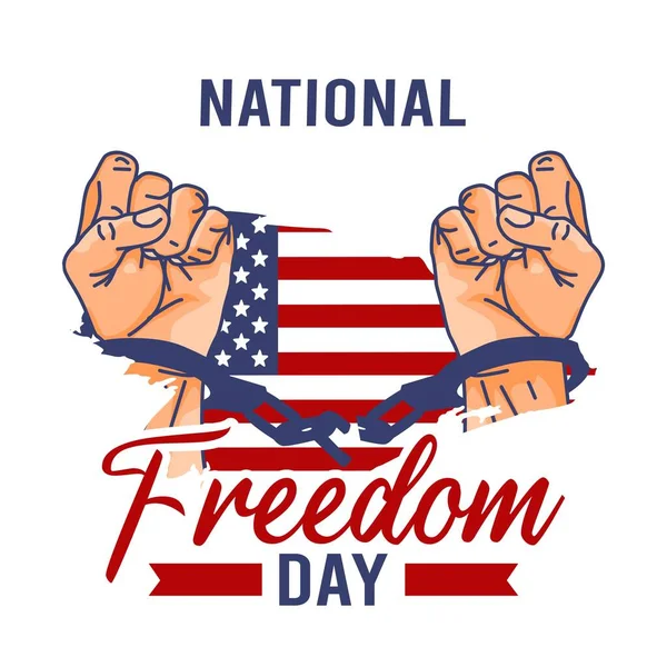 Векторная Иллюстрация Дня Национальной Свободы Подходит Постера Баннера Поздравительных Открыток — стоковый вектор