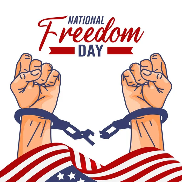 Векторная Иллюстрация Дня Национальной Свободы Подходит Постера Баннера Поздравительных Открыток — стоковый вектор
