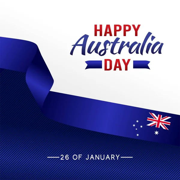 Boldog Ausztrália Napi Vektor Illusztrációt Alkalmas Üdvözlőlap Plakát Banner — Stock Vector