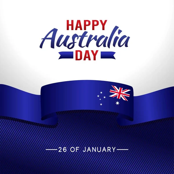 Happy Australia Day Vector Illustration Suitable Greeting Card Poster Banner — Stock Vector