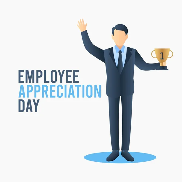 Employee Appreciation Day Vector Illustration Suitable Greeting Card Poster Banner — Stock Vector