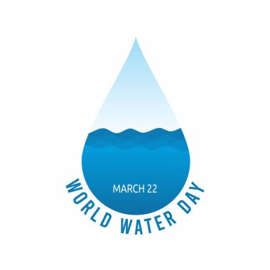 Dünya Su Günü Vektör İllüstrasyonu. Tebrik kartı afişi ve afişi için uygun.