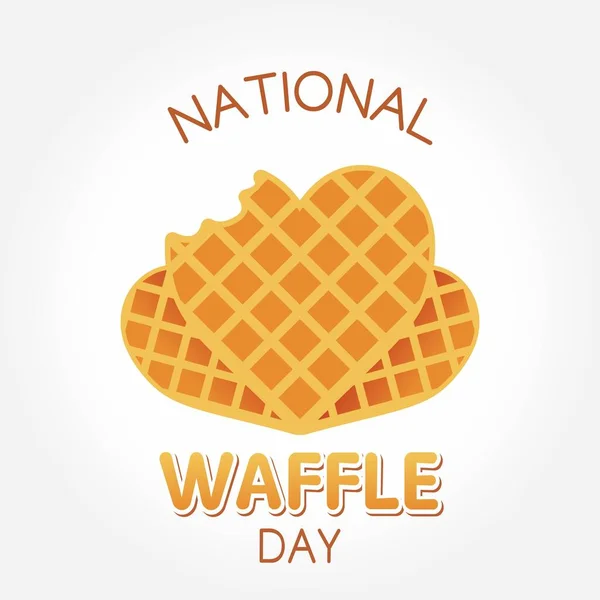 Día Nacional Del Waffle Vector Illustration Conveniente Para Cartel Bandera — Vector de stock