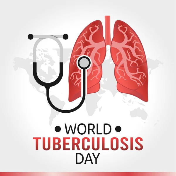 Dia Mundial Tuberculose Ilustração Vetorial Adequado Para Cartaz Cartão Saudação — Vetor de Stock