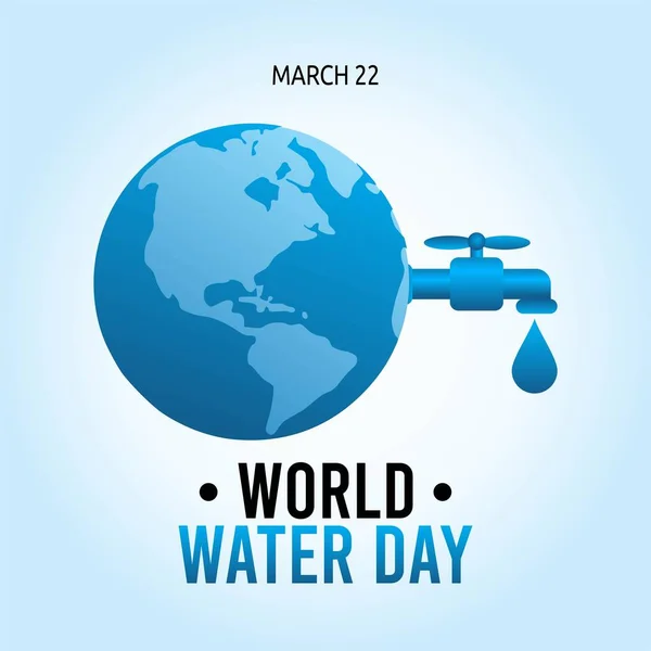 World Water Day Vector Illustration 포스터와 현수막에 적합하다 — 스톡 벡터