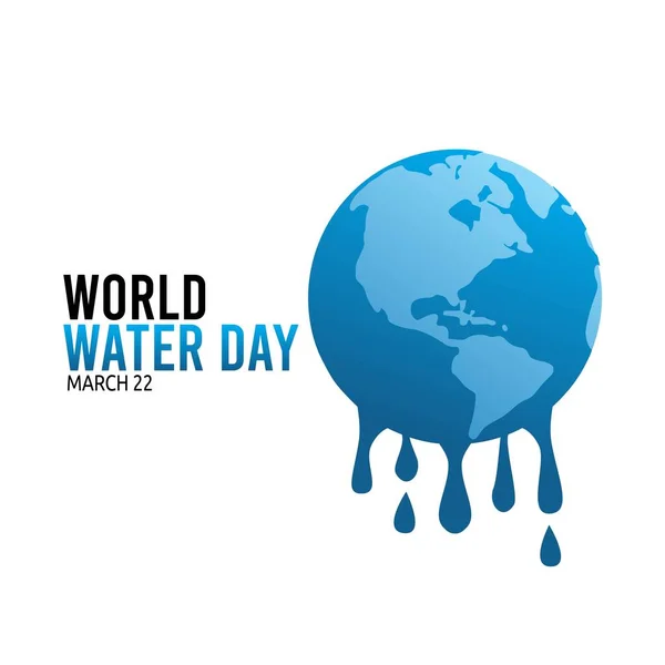 World Water Day Vector Illustration 포스터와 현수막에 적합하다 — 스톡 벡터