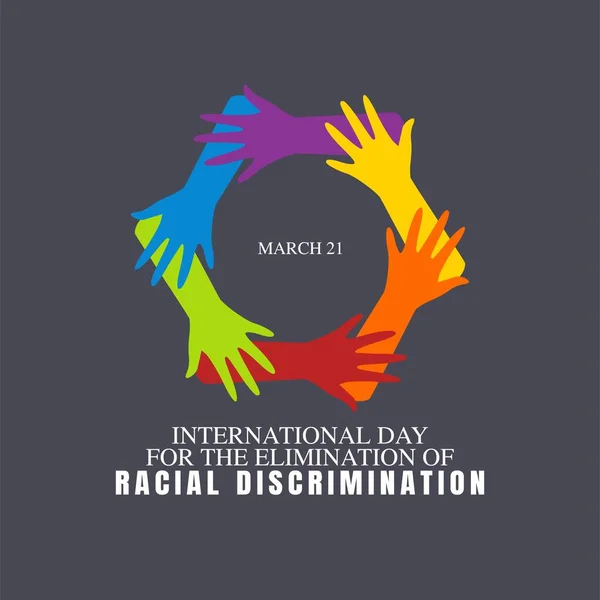 Journée Internationale Pour Élimination Discrimination Raciale Illustration Vectorielle Convient Pour — Image vectorielle