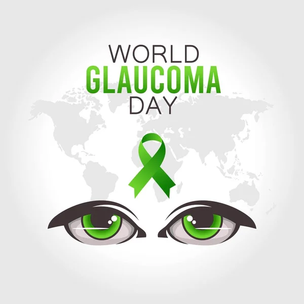 Dia Mundial Glaucoma Ilustração Vetorial Adequado Para Cartaz Cartão Saudação — Vetor de Stock