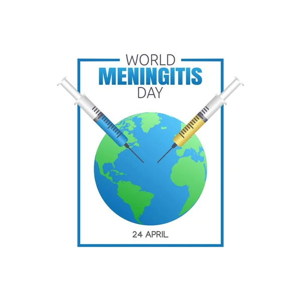 World Meningite Day Vector Illustration Inglês Adequado Para Cartaz Cartão — Vetor de Stock