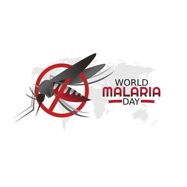 Ilustração Vetor Dia Mundial Malária Adequado Para Cartaz Cartão Saudação — Vetor de Stock