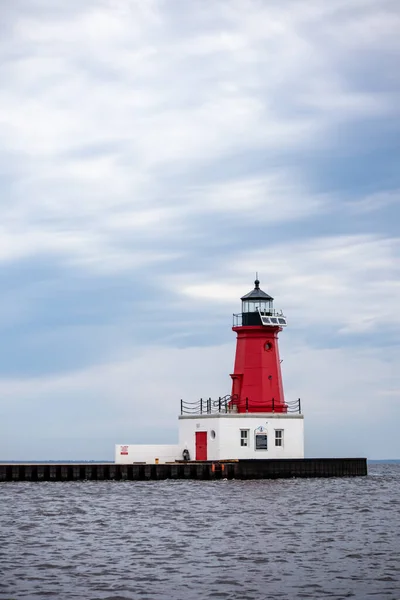 Faro Menominee North Pier Menominee Marinette North Pierhead Light Menominee — Foto Stock