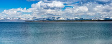 Yellowstone Gölü, Batı Başparmak Gayzer Havzası Yellowstone Ulusal Parkı, Wyoming, Panorama