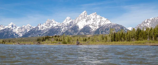 Grand Tetons Snake River Grand Teton National Park Wyoming Estados —  Fotos de Stock