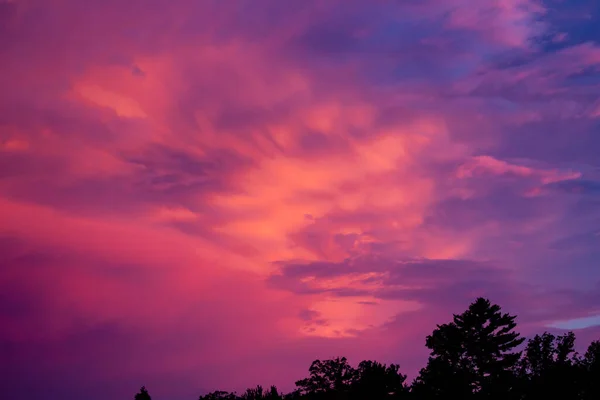 Bunt Flauschig Abstrakt Wolken Sommer Waagerecht — Stockfoto