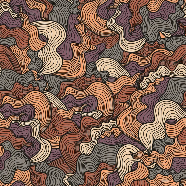 Ondas Colores Patrón Sin Costura — Vector de stock