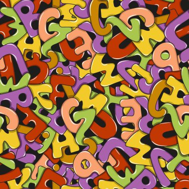 3B harfler pürüzsüz desen