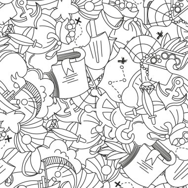 Korsan teması üzerine kusursuz desen çizmek