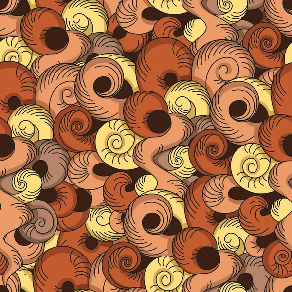 Cercles Spirales Motif Sans Couture — Image vectorielle