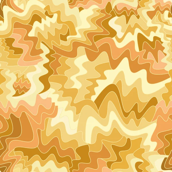 Gelbe Wellen Nahtloses Muster — Stockvektor